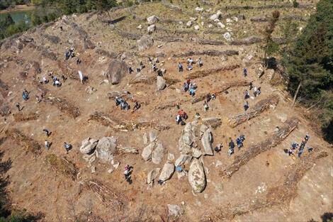 荒川化学工業様の記念事業を撮影したドローン空撮写真6