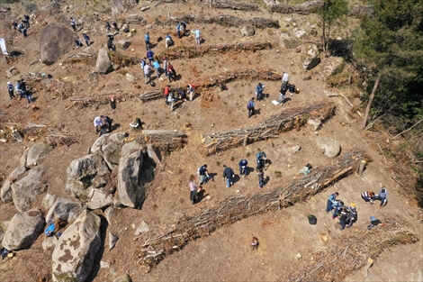 荒川化学工業様の記念事業を撮影したドローン空撮写真3