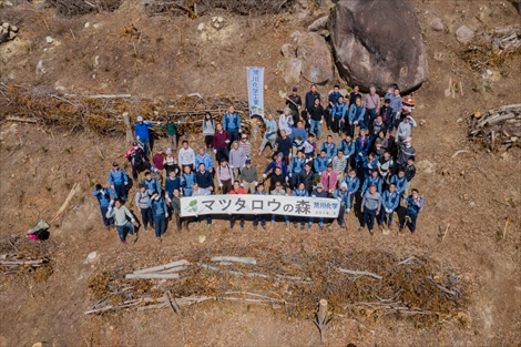 荒川化学工業様の記念事業を撮影したドローン空撮写真4