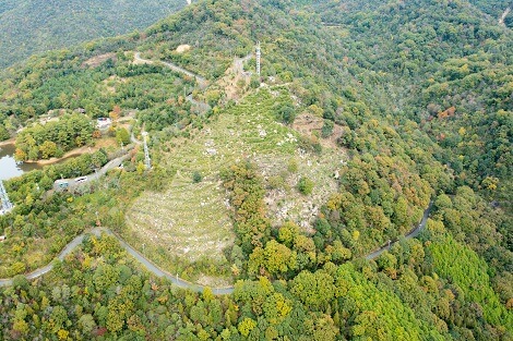 荒川化学工業様の社内行事を撮影したドローン空撮写真1（2021年度）