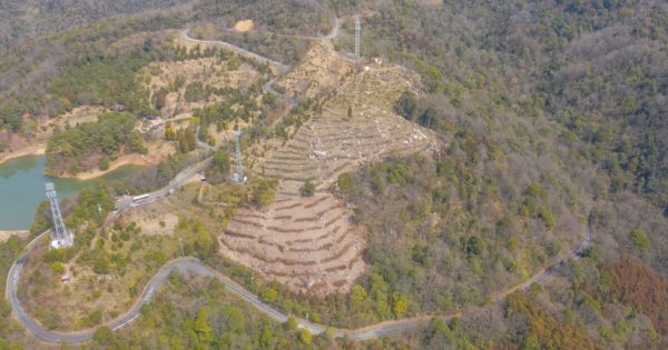 岡山県矢掛町「マツタロウの森」のドローン空撮写真